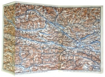 Westliches Kärnten, alte Landkarte von 1931, alter Druck